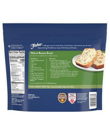 Fisher Chopped Walnuts 16 oz - California Grown, Unsalted, Gluten-Free, Non-GMO - Buy Online on GoSupps.com