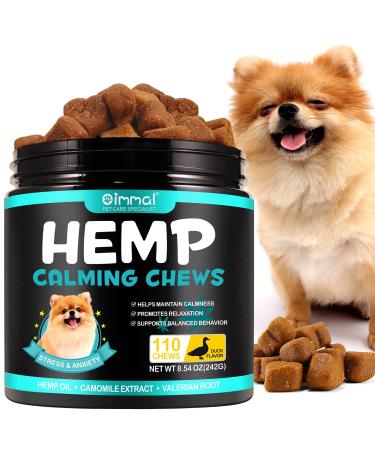 HRAMEX Calming - Food Supplement for Dogs Stress Relief No Dyes or Preservatives 110 Delicious Chicken Treats 242g (Inte)