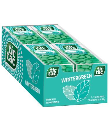 Tic Tac, Wintergreen Fresh Breath Mints, On-the-Go Refreshment, Great for Halloween Party Favors, 1oz, 12 Pack - Buy Online on GoSupps.com