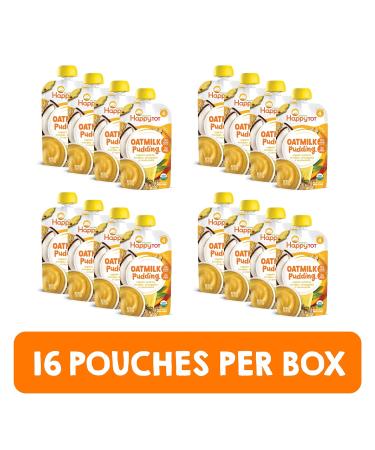 Happy Tot Organics Oatmilk Pudding Stage 4 Toddler Snack - Mango, Pineapple, Coconut Milk (Pack of 16) - Buy Online on GoSupps.com