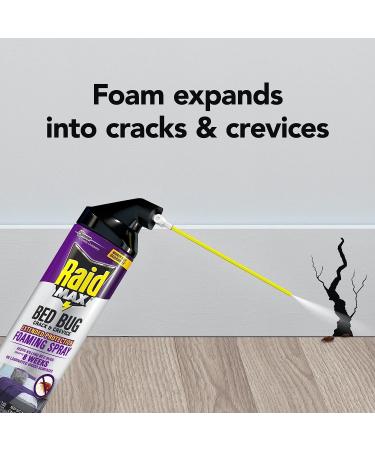 Raid Max Bed Bug Crack & Crevice Foaming Spray - 17.5 oz | Extended 8-Week Protection on Laminated Surfaces - Buy Online on GoSupps.com