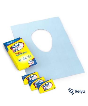 Disposable Waterproof Toilet Seat Covers (20 Pack) - XL Size for Adults & Kids - Ideal for Travel, Public Restrooms, Airplane & Camping - Buy Online on GoSupps.com
