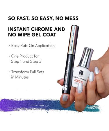 Red Carpet Manicure Insta-Chrome Gel Steps 1 & 3 | No Wipe Gel Top Coat | 0.3 Fl. Oz. - Buy Online on GoSupps.com