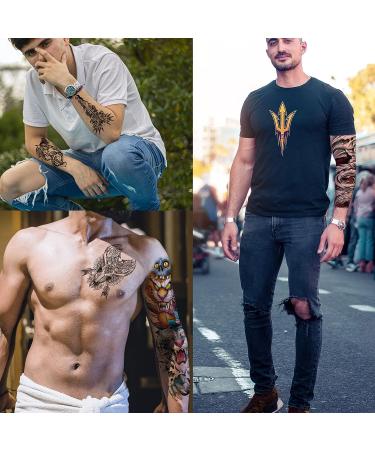 Aresvns Cool Temporary Tattoos for Men and Women 18sheets  Halloween Full arm temporary tattoo Waterproof sleeve tattoos and half arm tattoos for adults  - Buy Online on GoSupps.com