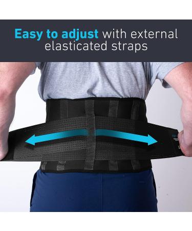 Clever Yellow Back Brace for Lower Back Pain Relief - Medical-Grade Lumbar Support Belt for Women & Men, Black XL (Waist Size 40-47) - Buy Online on GoSupps.com