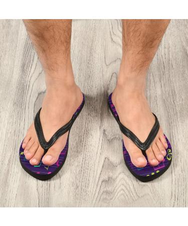 Buy Mnsruu Purple Flip-Flops with Abstract Music Note Key | XL Size for Home Hotel Spa & Travel - Unisex Comfort - Buy Online on GoSupps.com