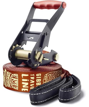 Gibbon Travelline Slackline Kit with Treewear - Brown - 49ft - 50mm Wide - Buy Online on GoSupps.com