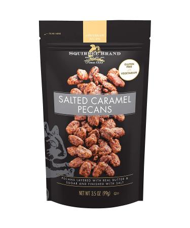 SQUIRREL BRAND Artisan Salted Caramel Pecans 3.5 oz - Pack of 6 | Gourmet Nuts - Buy Online on GoSupps.com