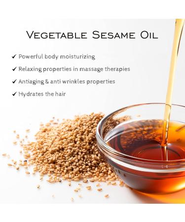 100% Pure Organic Cold-Pressed Sesame Oil | Vegan & Gluten-Free | Non-Toxic Massage Oil & Skin/Hair Care | 250 ml - Neutral Smell No Greasy Residues - Buy Online on GoSupps.com