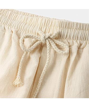 GXLONG Men's Casual Cotton Linen 2 Piece Pajama Set - Short Sleeve Shirt & Drawstring Shorts | Loungewear & Beach Yoga Outfit | XX-Large, Khaki - Buy Online on GoSupps.com