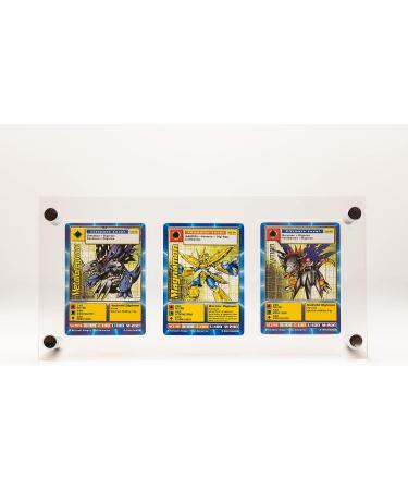 Acrylic Trading Card Frame Holder Stand Display - 3 Slots UV Filtering Screwdown - Buy Online on GoSupps.com
