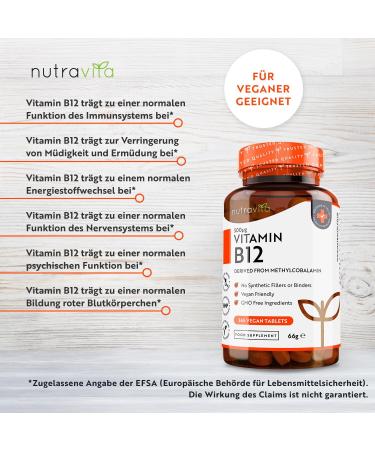 Vitamin B12 500MCG Methylcobalamin - Vegan High-Dose Tablets - 365 Count - Lab Tested Additive-Free - Optimal 1-Year Supply - Buy Online on GoSupps.com