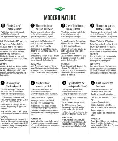 Modern Nature Strawberry Flavour Drops - Liquid Stevia Sweetener 50ml (Pack of 1) - Zero Calorie Sugar Free Coffee Syrup Alternative for Flavoured Coffee, Protein Powder, Yoghurt, Tea - Vegan & Keto Friendly - Buy Online on GoSupps.com