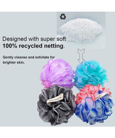 PPHAO XXL Soft Mesh Net Loofa Puff - Exfoliating Body Scrubber - 75g - For Women and Men - Buy Online on GoSupps.com