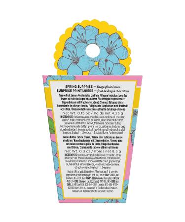 Burt's Bees Spring Surprise Set: Dragonfruit Lemon Lip Balm & Lemon Butter Cuticle Cream - Easter Basket Stuffers for Her - Buy Online on GoSupps.com