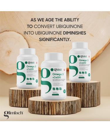 GLIMLACH Omega-3 & CoQ10 Softgels 1280 mg Omega-3 100 mg CoQ10 Heart Health Cellular Energy Antioxidant Support (Pack of 3 50 Softgel Each Jar) - Buy Online on GoSupps.com