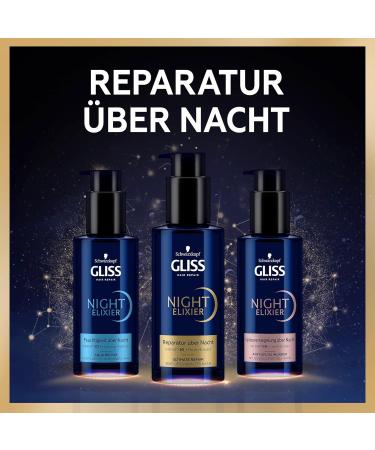 Gliss Night Elixir Aqua Revive Hair Serum Moisturizing Normal to Dry Hair While Sleeping - Hair Care Repairs Hair Long Lastingly - Buy Online on GoSupps.com