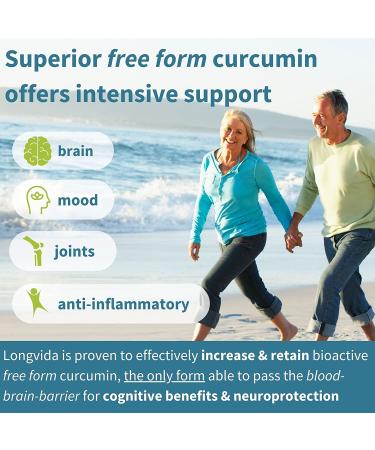 Longvida Optimized Curcumin 500mg - Ultra Bioavailable, Vegan, 30 Capsules - Buy Online on GoSupps.com