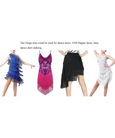 Lauthen.S 6 Chainette Fringe Trim Tassel Sewing Trim - Hot Pink (10 Yards) | DIY Craft & Latin Dress Decoration - Buy Online on GoSupps.com