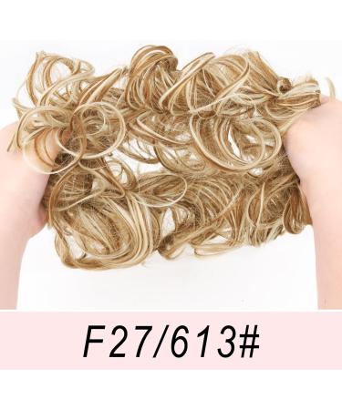 Vlasy Messy Bun Hair Piece Curly Wavy Scrunchies Extension Updo Synthetic Chignon F27/613# 60g - Buy Online on GoSupps.com