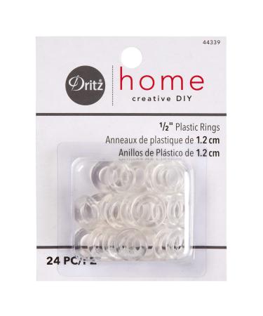 Dritz Home 1/2 Plastic Rings 24/Pkg-Clear