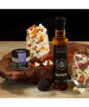 TRUFFLIN White Truffle Oil - Gourmet Extra Virgin Olive Oil (8.45oz) | Earthy and Luxurious Flavor | Perfect Gourmet Gift - Buy Online on GoSupps.com