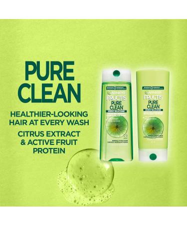 Garnier Fructis Pure Clean Zero Silicone Fortifying Shampoo for Normal to Oily Hair with Citrus Extract 650mL 650 ml (Pack of 1) Shampoo - Buy Online on GoSupps.com