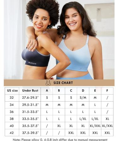 HOFISH Seamless Medium Impact Nursing Sports Bra - Blue-white - Pregnancy and Breastfeeding Maternity Bra - Buy Online on GoSupps.com