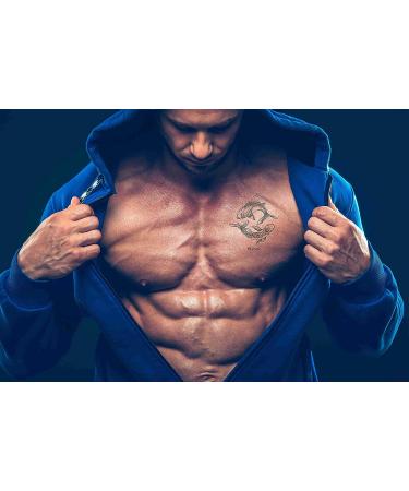 Dopetattoo Pisces Symbol Fish Temporary Tattoos - 6 Sheets for Neck, Arm, Chest - Men, Women, Adults - Buy Online on GoSupps.com