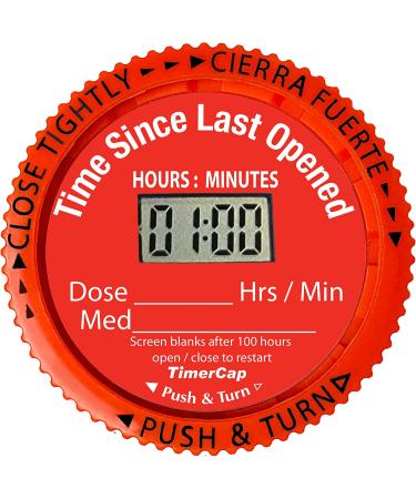 TimerCap Smart Pill Bottle Cap - Built-in Stopwatch Medication Reminder Case (4-Pack) - Buy Online on GoSupps.com