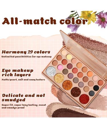 Kaslaider Eyeshadow Palette 29 Colors Highly Pigmented Eye Makeup Palettes Glitter Matte Eyeshadow Makeup Palette Eye Makeup Palettes Makeup Box for Women and Girls C - Buy Online on GoSupps.com