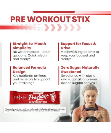 Clean Nutraceuticals Pre Workout Powder Energy Sticks - Caffeine 100mg Energy Drink Mix Creatine Monohydrate Beta Alanine L-Citrulline L-Tyrosine L-Carnitine Electrolyte Hydration Packets 20 Ct - Buy Online on GoSupps.com