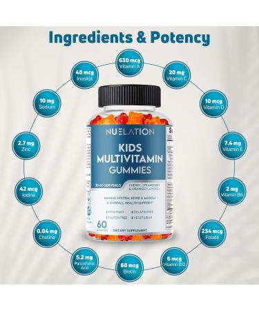 Kids Multivitamin Gummies 30-60 Day Supply with 14 Essential Kids Vitamins & Minerals. Toddler Vitamins for Overall Wellness. Non-GMO Gelatin-Free Gluten-Free Vegetarian Children Vitamin 60 Count (Pack of 1) - Buy Online on GoSupps.com