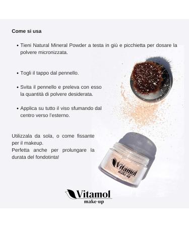 Vitamol Natural Mineral Powder - Bio Micronized Makeup (Caramel) 14g for Flawless Skin - Buy Online on GoSupps.com