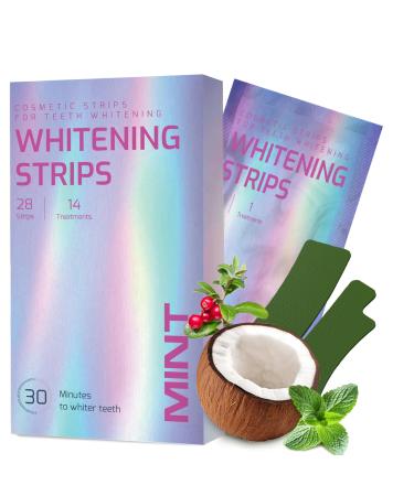 Gentle Teeth Whitening Strips Peroxide-Free Bleaching for a Radiant Smile Safe Fast & Easy Whitening Mint Freshness