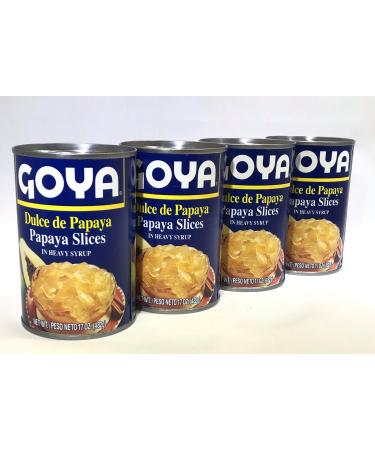 Goya - Dulce de Papaya (Papaya slices in heavy syrup) 4 pack, 17oz each
