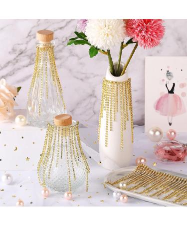 Gold Rhinestone Ribbon Tassel Chain - Crystal Fringe Trim for Sewing Crafts & Jewelry - 1 Yard - Buy Online on GoSupps.com