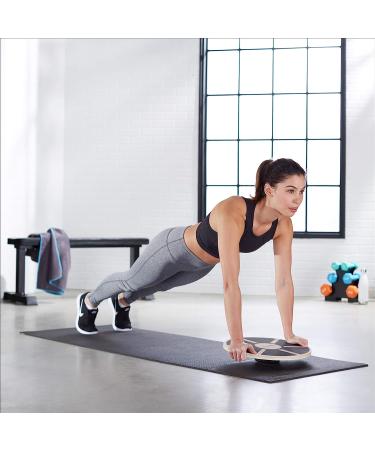Amazon Basics Wood Wobble Balance Board - Black | Exercise Fitness Trainer - Buy Online on GoSupps.com