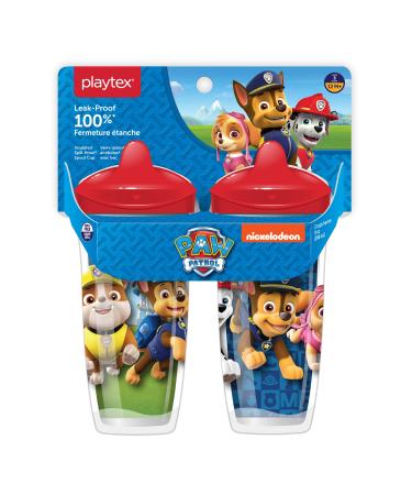 Playtex 10078300028908 Sipsters Stage 3 Paw Patrol Spill-Proof Leak-Proof Break-Proof Spout Cup for Boys 9 Ounce - Pack of 2 Boys Cup