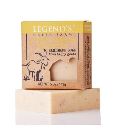 Legend s Creek Farm  Goat Milk Soap  Moisturizing Cleansing Bar for Hands and Body  Creamy Lather and Nourishing  Gentle For Sensitive Skin  Handmade in USA  5 Oz Bar (Honey Almond Biscotti O.S.) Honey Almond Biscotti 5 ...