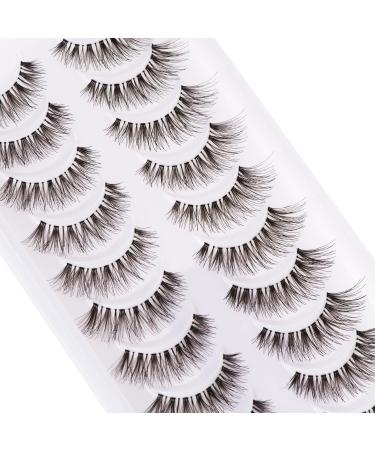 Wleec Beauty Demi Wispies Eyelash Pack - Handmade Natural False Lashes (10 Pairs) | 120 Demi Wispies - Buy Online on GoSupps.com