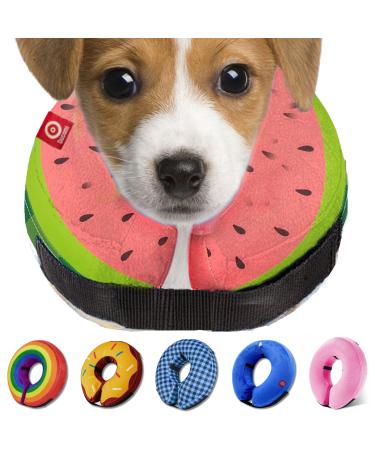 Ducomi inflatable hinges of the dog and cat - for operations relaxation of the animal - freedom in the event of movements and visibility - prevents scratches and bites (watermelon XL) XL watermelon