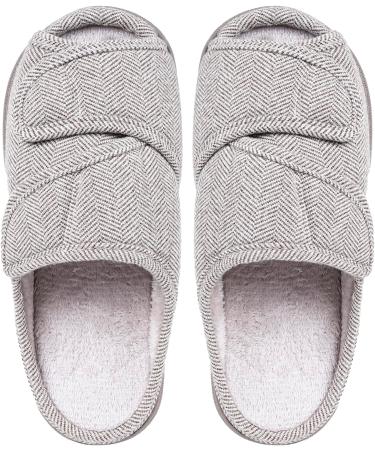 Sisttke Diabetic Slippers for Women Men - Adjustable Arthritis Edema Swollen Feet House Shoes - Extra Wide Fit - Light Coffee Color - Buy Online on GoSupps.com