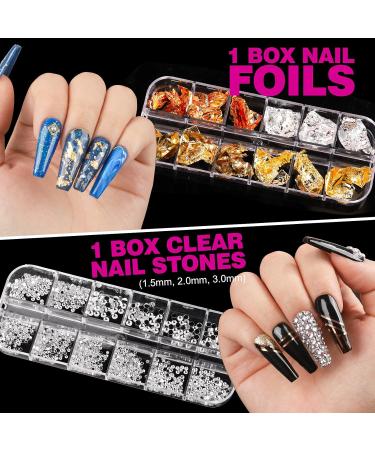 Water Transfer Nail Art Stickers with Nail Art Brushes Set FANDAMEI 54 Sheets Nail Decals Stickers Nail Design Brush Nail Dotting Tool Nail Striping Tape Nail Gems & Rhinestones Nail Art Foil Pink - Buy Online on GoSupps.com