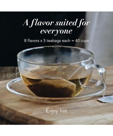 Whittard of Chelsea Tea Discoveries Gift Set - 8 Flavours x 5 Teabags | Black & Green Teas for Vegans & Vegetarians - Buy Online on GoSupps.com