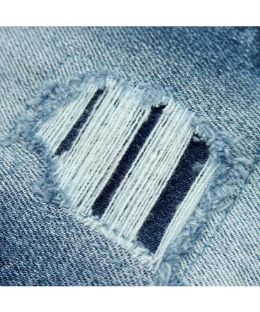 KIDSCOOL SPACE Baby Boys Jeans | Elastic Band | Straight Fit | Ripped Denim Pants | Deep Blue | 2-3 Years - Buy Online on GoSupps.com