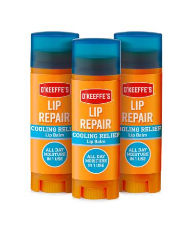 O'Keeffe's Lip Repair Cooling Relief Lip Balm 4.2 g Pack of 3 (3 x 4.2 g) Pack - 3