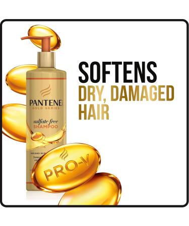 Pantene Gold Series Argan Oil Shampoo for Natural & Curly Hair | Sulfate Free 8.5 Fl Oz - International Shipping Available - Buy Online on GoSupps.com