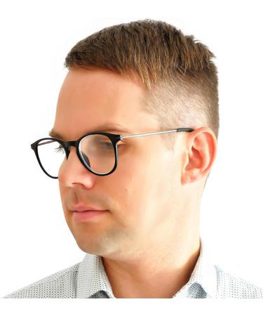 Shop Mini Modern Nerd Reading Glasses | Anti-Glare Blue Light Filter | Large Round Frames | Free Case | Men's 2.0 Diopters - Buy Online on GoSupps.com