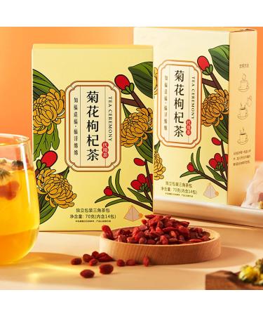 Tea Wolfberry 14 Packs Rock Sugar Herbal Tea Easy Infusing 70g Great Flavor for Home - Buy Online on GoSupps.com